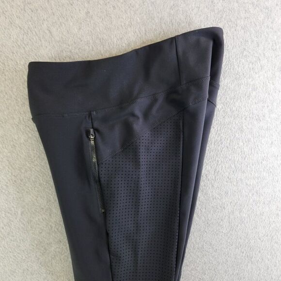 Athleta Pants Womens Small Black Stellar Crop Vented Perforated Side Panels - Picture 3 of 14
